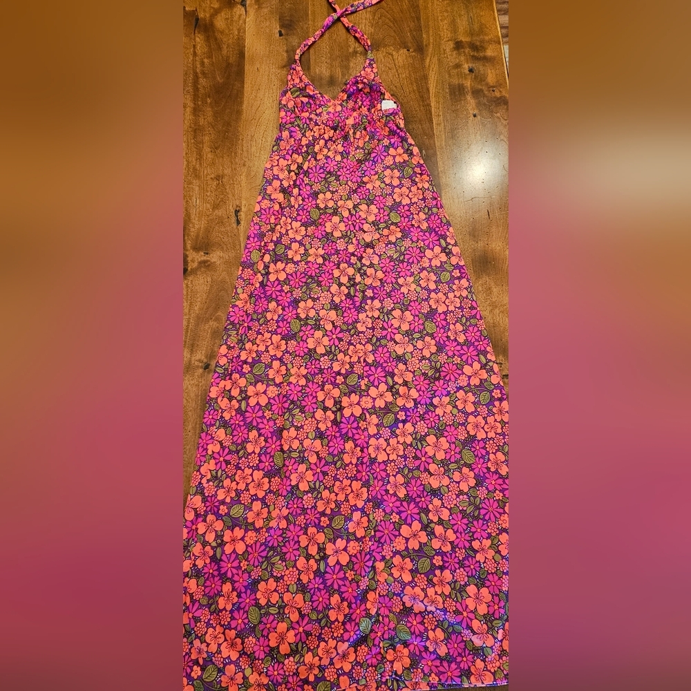 VINTAGE 60'S-70'S HALTER DRESS